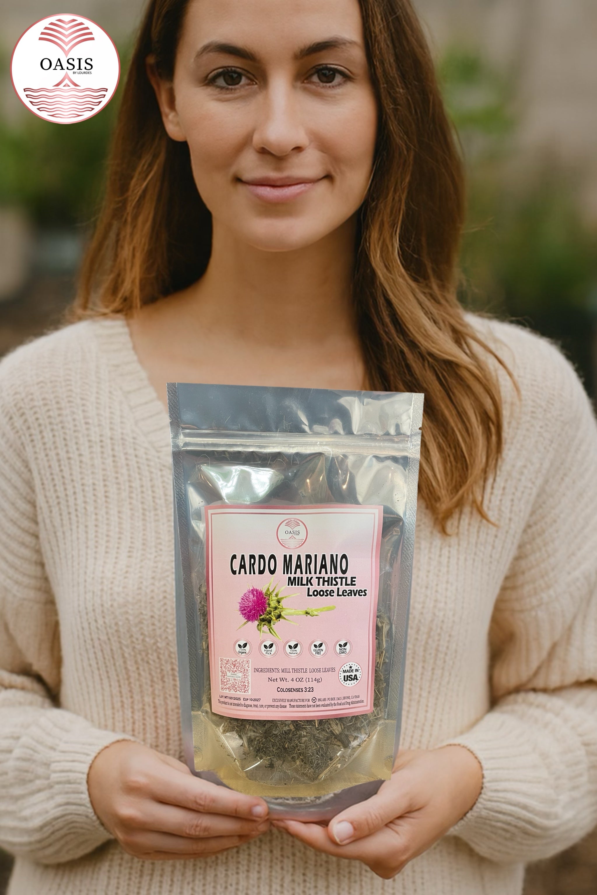 Oasis  Milk Thistle  Dried Leaves Herbal Tea 4pz - Cardo Mariano  Everyday & Special Occasions