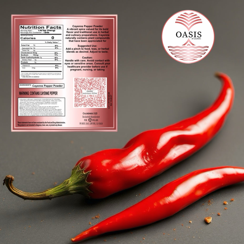 Oasis Cayenne Pepper Powder 4 oz USA Made Hot Spice Blend for Cooking and Seasoning Excellent Flavor for Dips and More