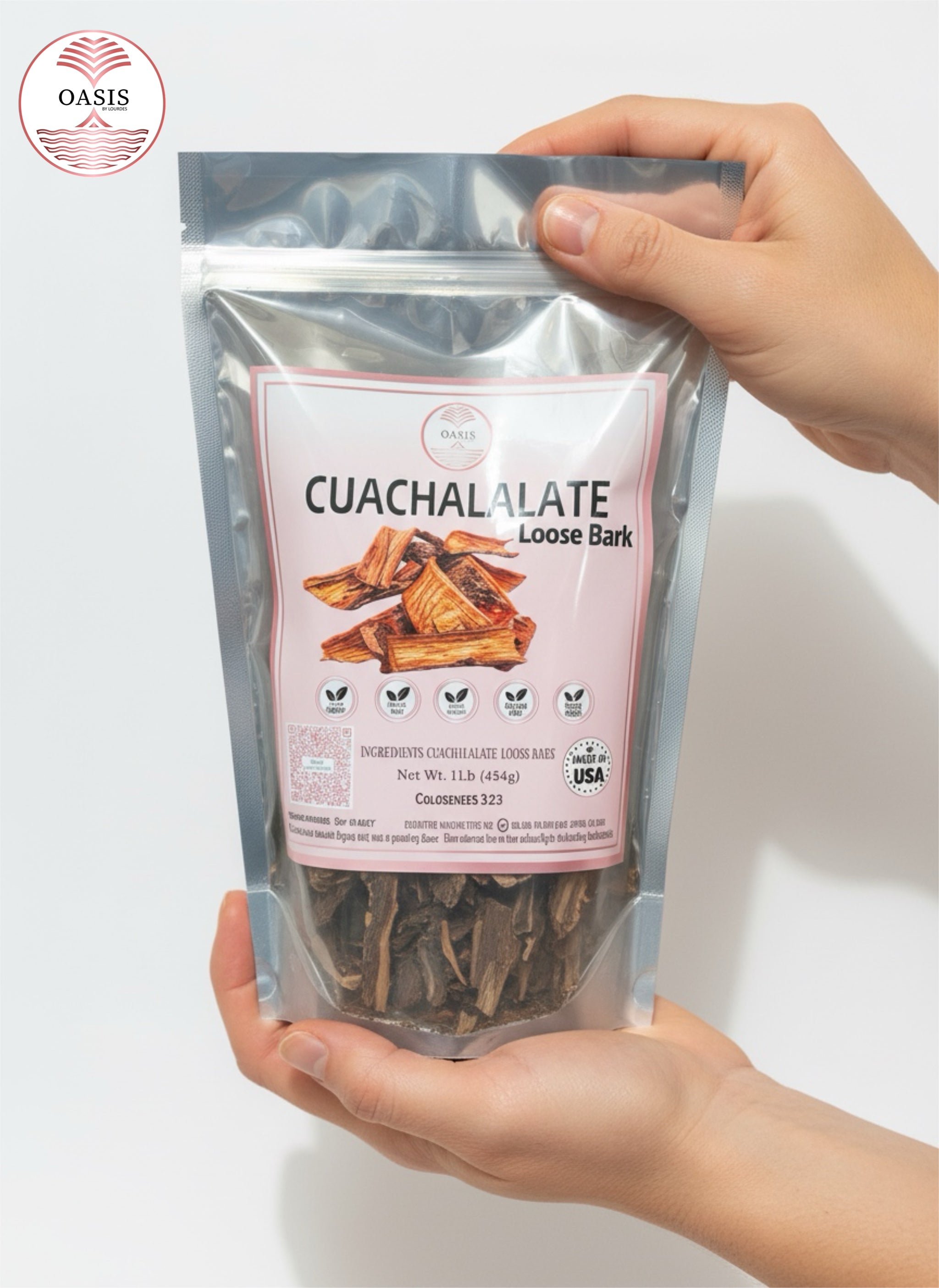 Oasis Cuachalalate Loose Bark Herbal Tea 4oz - Refreshing Natural Tea for Everyday & Special Occasions, Loose Leaves for Easy Brewing Flavor Spice