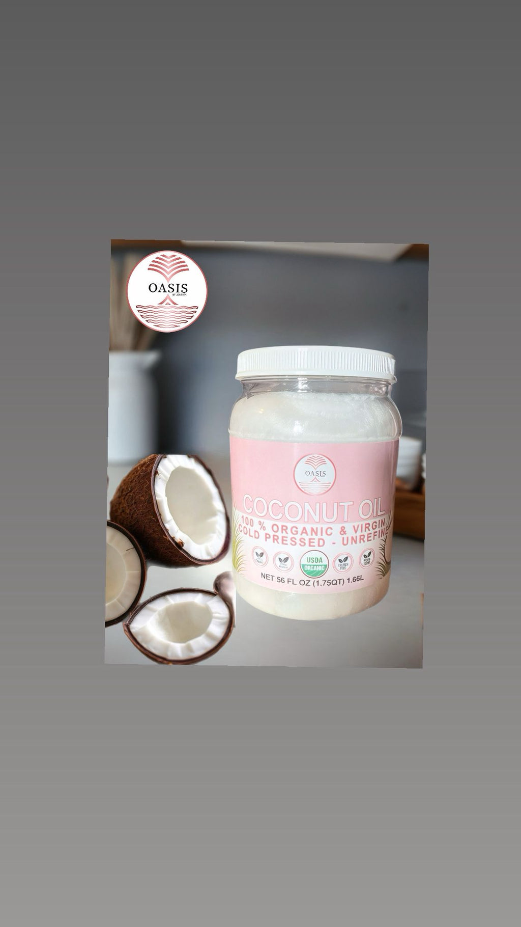 Oasis Coconut Oil  Organic Cold-Press Virgin