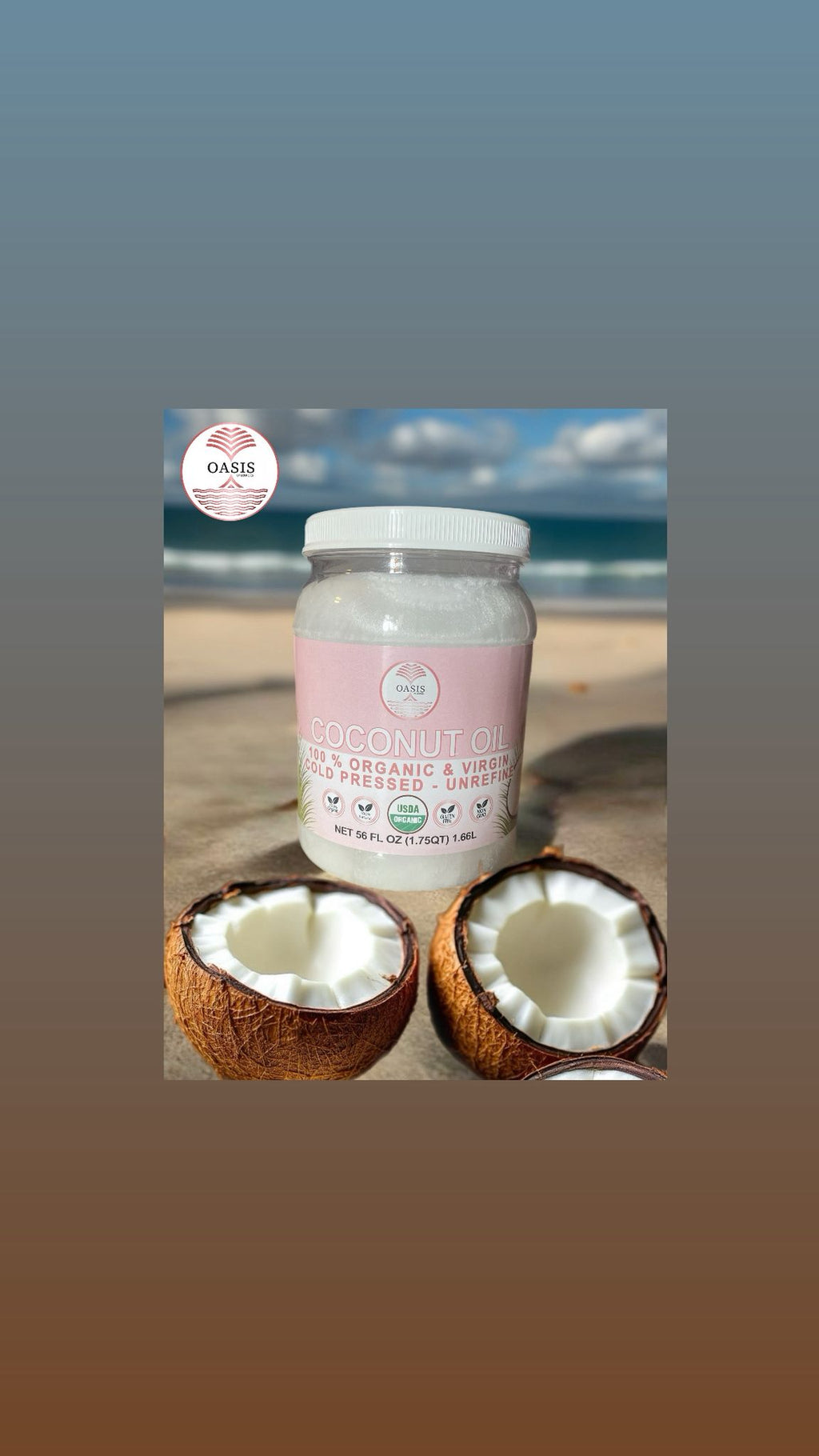 Oasis Coconut Oil  Organic Cold-Press Virgin