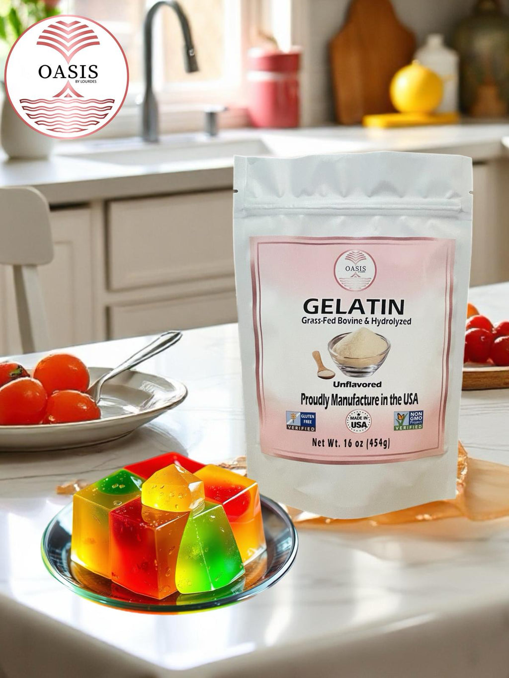 Oasis Gelatin Grass Fed Bovine Hydrolyzed Unflavored