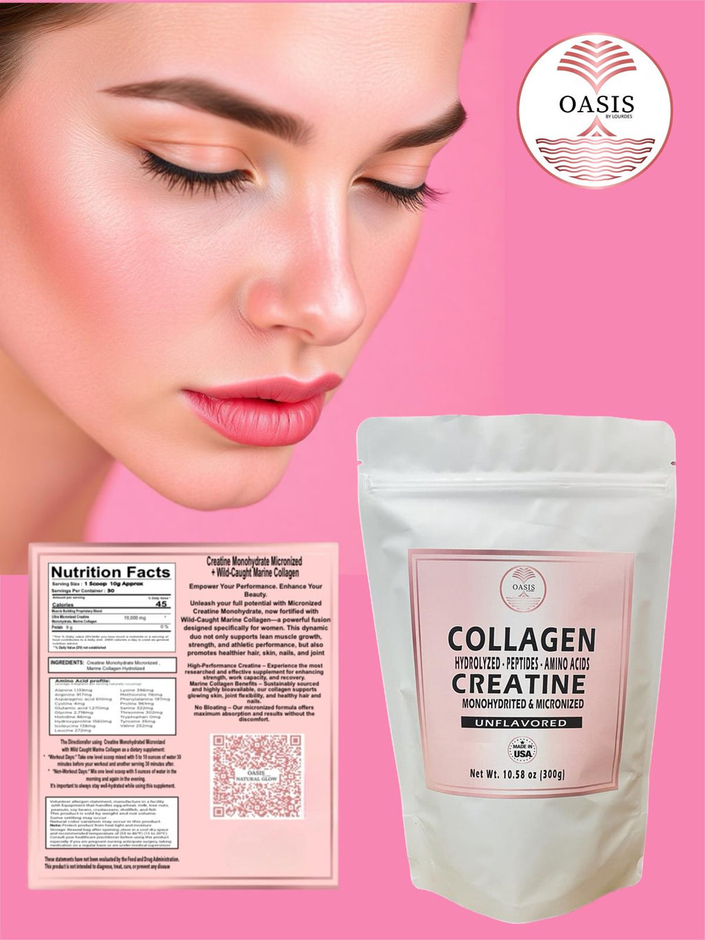 Oasis Collagen & Creatine Powder